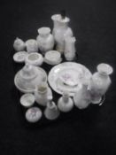 Two trays of twenty-six pieces of Aynsley little sweetheart china