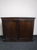 A Victorian rosewood double door cupboard