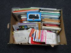 A box of Air Fix 00 steel engine, quantity of Ordnance Survey maps,