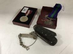 A General Service Medal with canal zone bar presented to Private R. T.