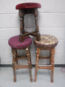 Three bar stools