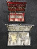 Two late 20th century cased Italian cutlery sets