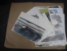 Donald James White : A folio containing twenty drawings, various subjects, all parts unframed.