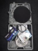 A cased Comag digital camping system and a boxed satellite finder