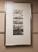 20th century continental school, Wind Turbine, monochrome etching,