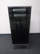 A contemporary Ikea audio cabinet