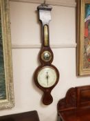 A Victorian rosewood banjo barometer,