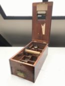 A teak wooden cash drawer