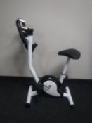 An exercise bike