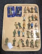 A tray of twenty-nine Del Prado soldiers