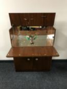 A walnut Art Deco cocktail cabinet