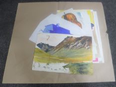 Donald James White : A folio containing twenty drawings, various subjects, all parts unframed.