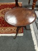 A George III mahogany tripod table,