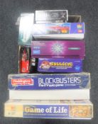 A box of board games, Bullseye,