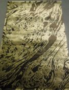 A hand knotted rug, rayon tiger brown,