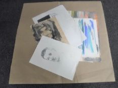 Donald James White : A folio containing twenty drawings, various subjects, all parts unframed.