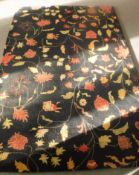 A hand knotted rug, herbal wash black,