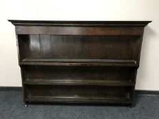 A Georgian oak plate rack