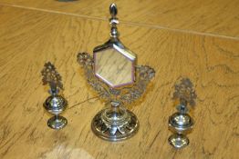 An Indian plated three-piece henna tattoo set