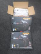 Two boxed Regimental Police electric water pellet guns and a box containing over 40,