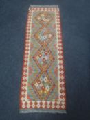 A vegetable dye wool choli kelim runner 194 cm x 62 cm
