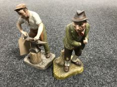 Two Aynsley porcelain figures;