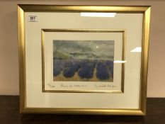 David Welsh : Pries de Valensole, screenprint, signed in pencil, numbered 95/650, 20 cm x 27 cm,