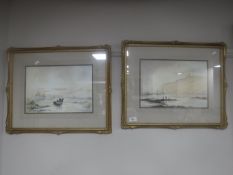 Two gilt framed watercolours, signed Carter,