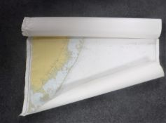 A quantity of 20th century rolled coastal maps