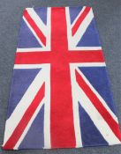 A Union Jack patterned rug