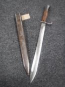 A WWII German bayonet stamped 'V.C.