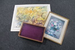 A twentieth century John Hughes framed picture together with a framed Albert Williams print