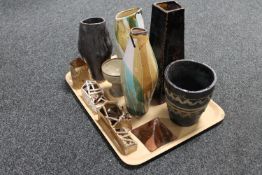 Donald James White : An interesting collection of twelve pieces of studio pottery and ceramics,