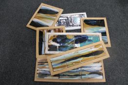 Donald James White : Seven miscellaneous decorative ceramic panels.