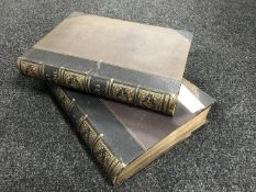 Two 19th century volumes; The Art Journal with black and white book plates,