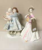 A Royal Worcester figure, Sarah, together with Royal Worcester limited edition figure, Love, No.