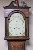 A George III mahogany longcase clock with painted dial (for restoration)