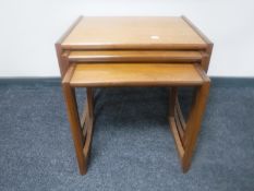 A nest of three twentieth century G-plan tables