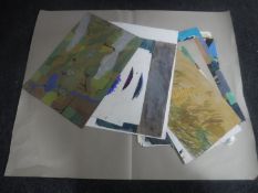 Donald James White : A folio containing twenty drawings, various subjects, all parts unframed.