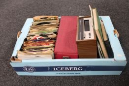 A box containing a quantity of vinyl 7