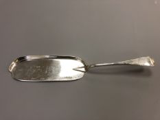 An antique silver crumb scoop