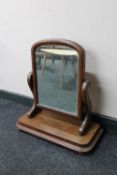 A Victorian mahogany dressing table mirror