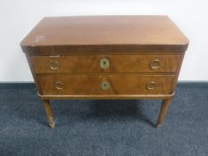 A mahogany Empire style two drawer chest
