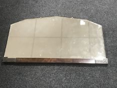 An early 20th century frameless bevelled edge mirror