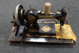 An early 20th century Jones electric sewing machine