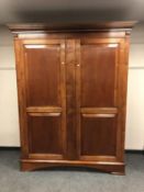 A good quality mahogany double door wardrobe,
