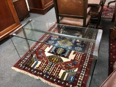 A contemporary glass ghost table by Gallotti & Radice,