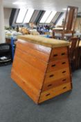 A 20th century gymnasium vaulting box / pommel horse