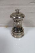 A silver pepper grinder, Birmingham 1977.
