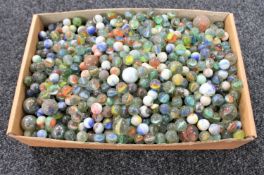 A box of vintage marbles